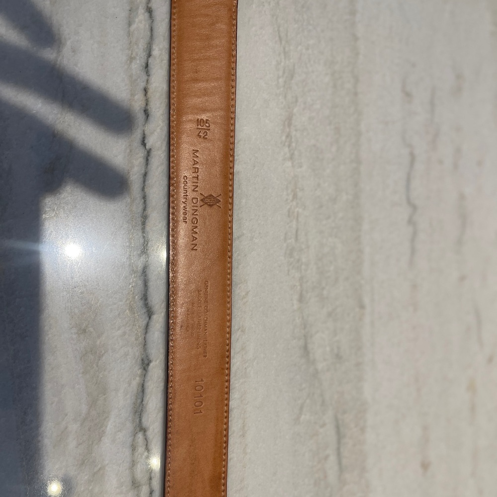 Martin Dingman Men's Brown Leather Belt - Picture 3 of 3